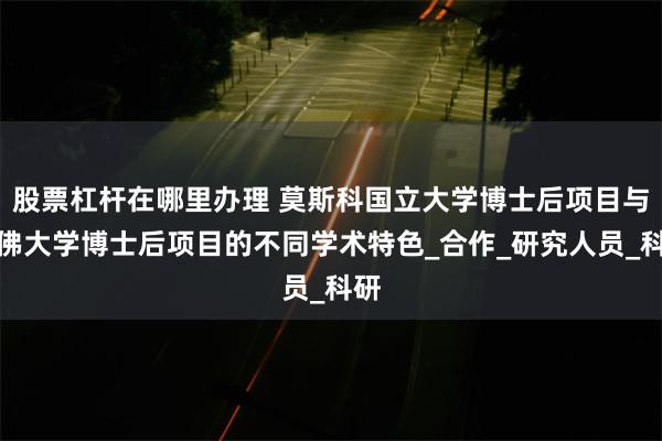 股票杠杆在哪里办理 莫斯科国立大学博士后项目与哈佛大学博士后项目的不同学术特色_合作_研究人员_科研