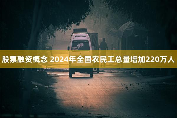 股票融资概念 2024年全国农民工总量增加220万人